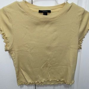 Yellow Forever 21 Crop Top